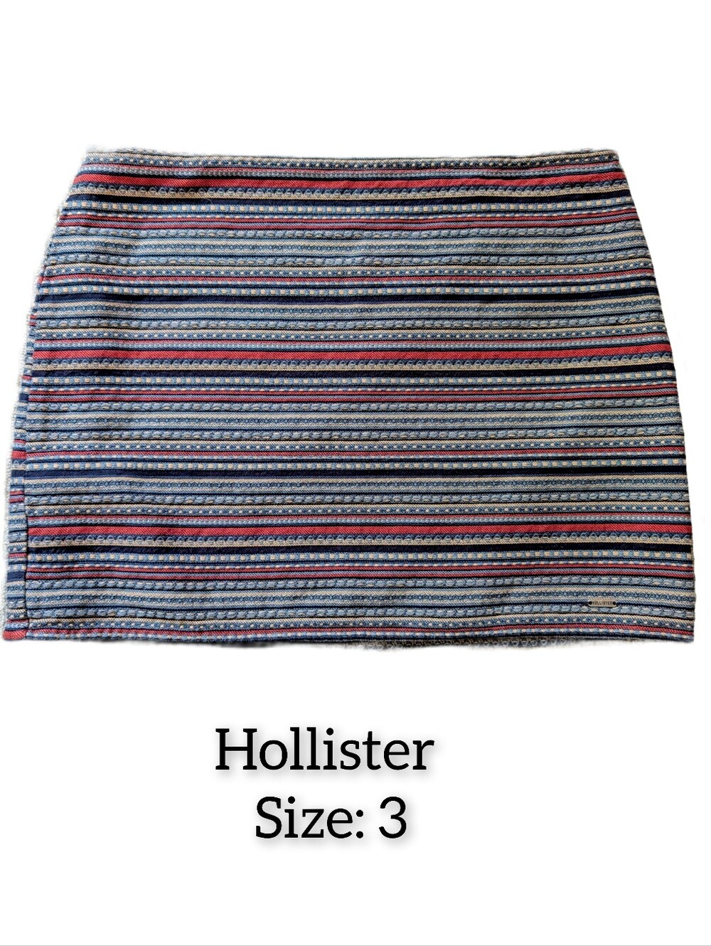 Hollister Multicolor Striped Mini Skirt - Blue & Pink